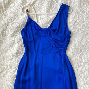& other stories satin blue dress